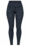Full-length HERC EDGE leggings in Black Leopard on a white background