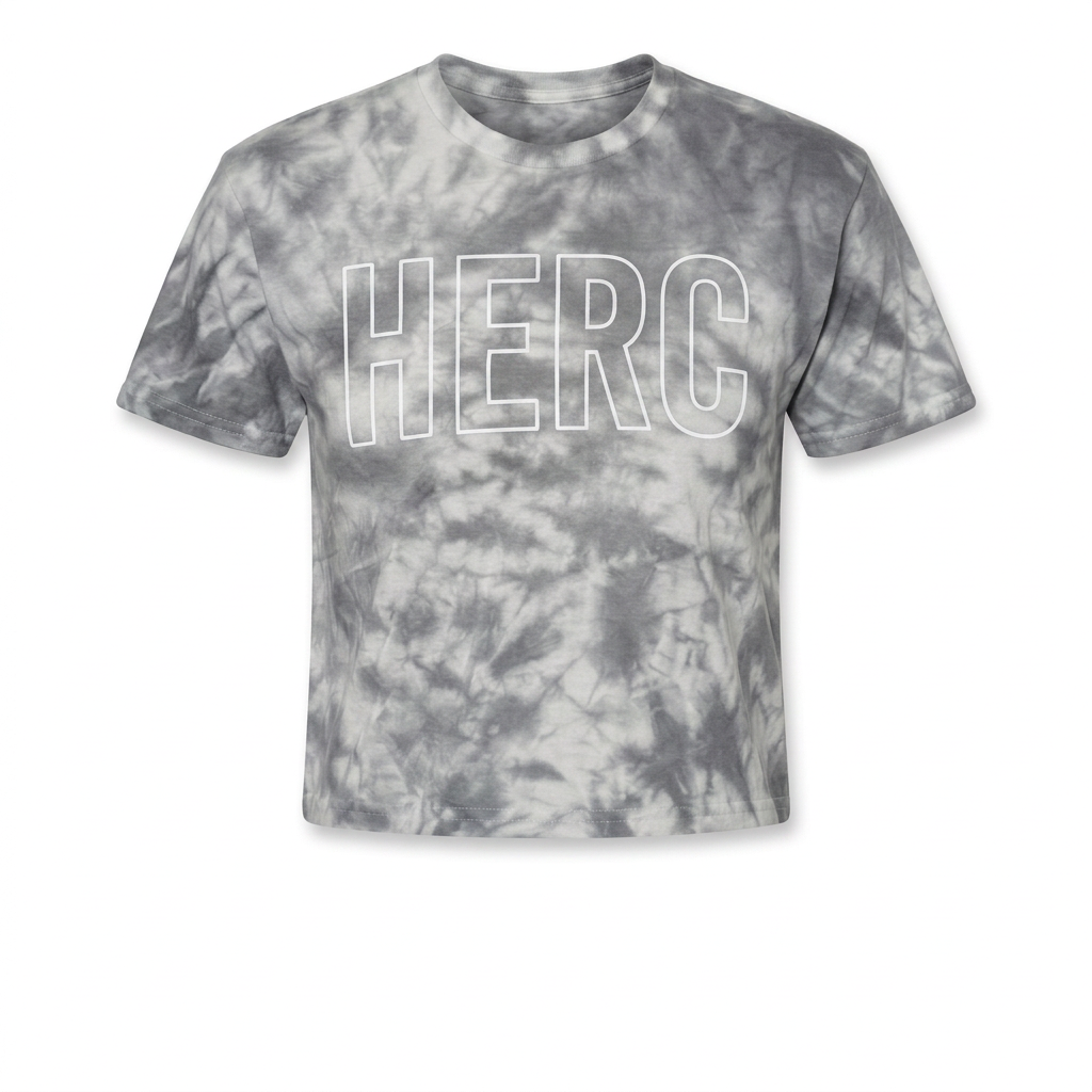 Outline HERC Black Dye Black Crop White print