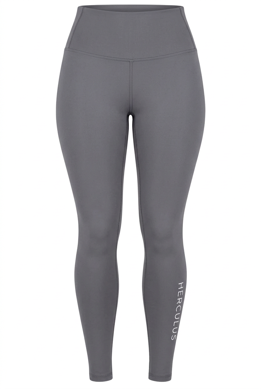 AI-edited gray HERC Leggings visualization.