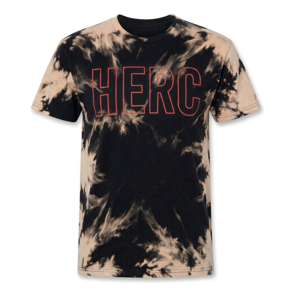 Outline HERC Bleach Crop Red print soft wash