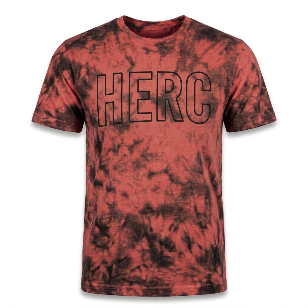 Outline HERC Black Dye Coral Black print
