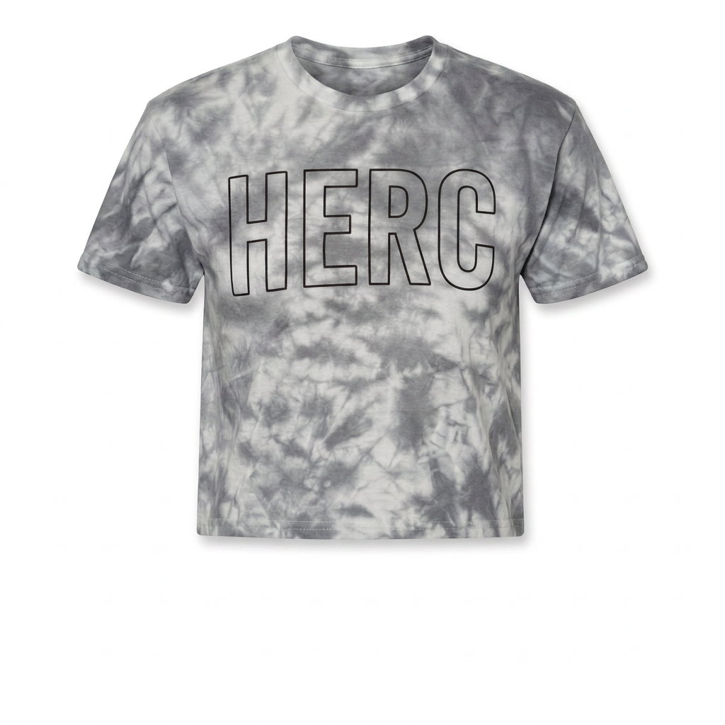 Outline HERC Black Dye Black Crop Black print