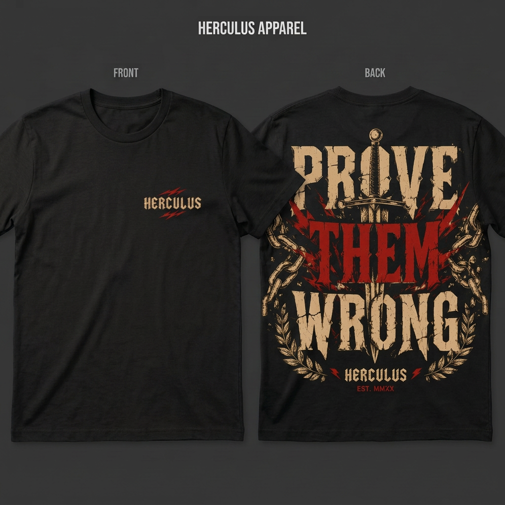 Prove Them Wrong black shirt front and back mockup