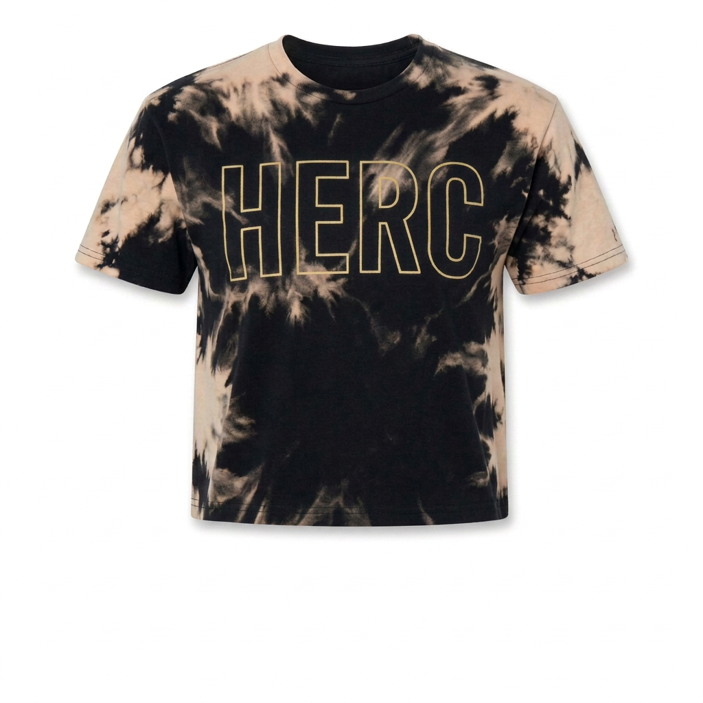 Outline HERC Bleach Crop White print soft wash