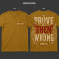 Prove Them Wrong gold shirt front and back mockup