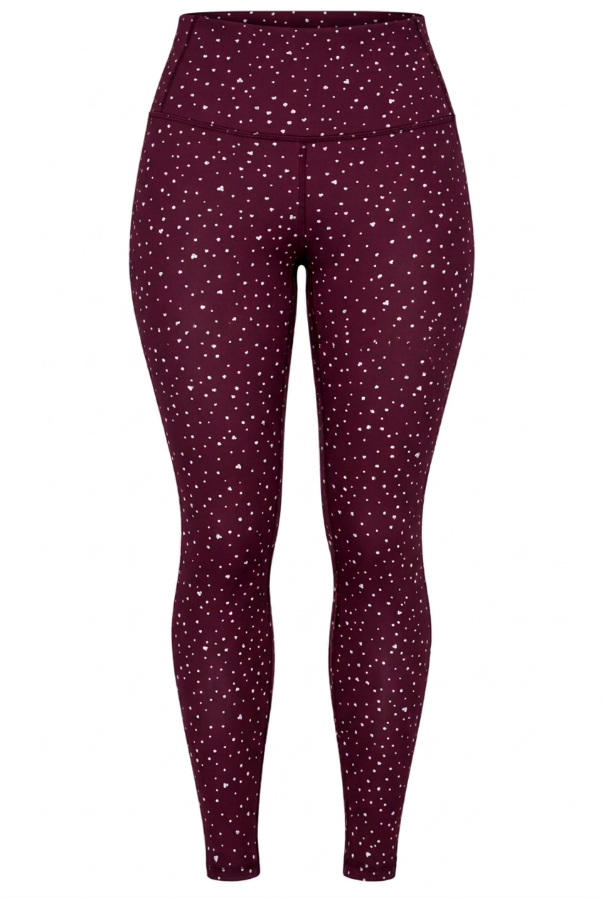 Maroon Dot leggings preview without front logo