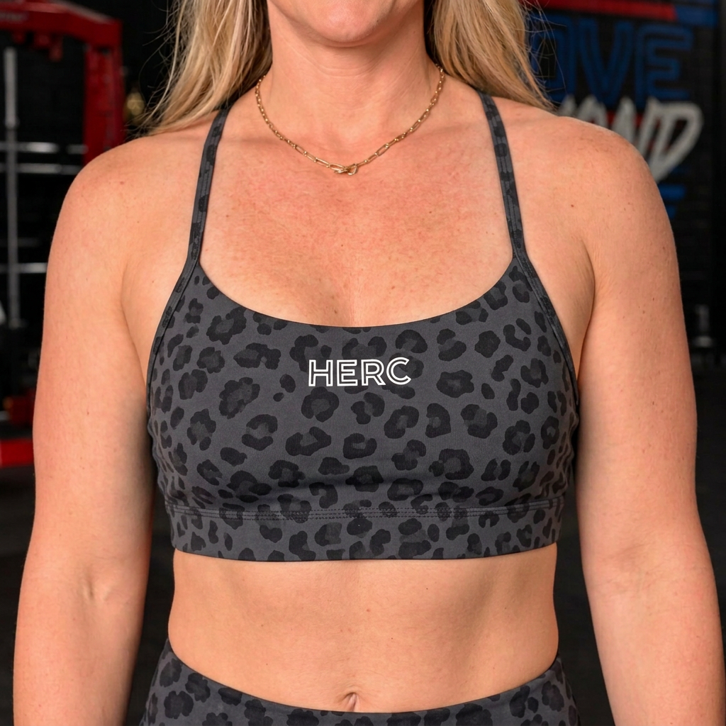 Scoop-neck HERC top in Black Leopard preview