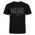 Solid black BOLD HERC tee with black print