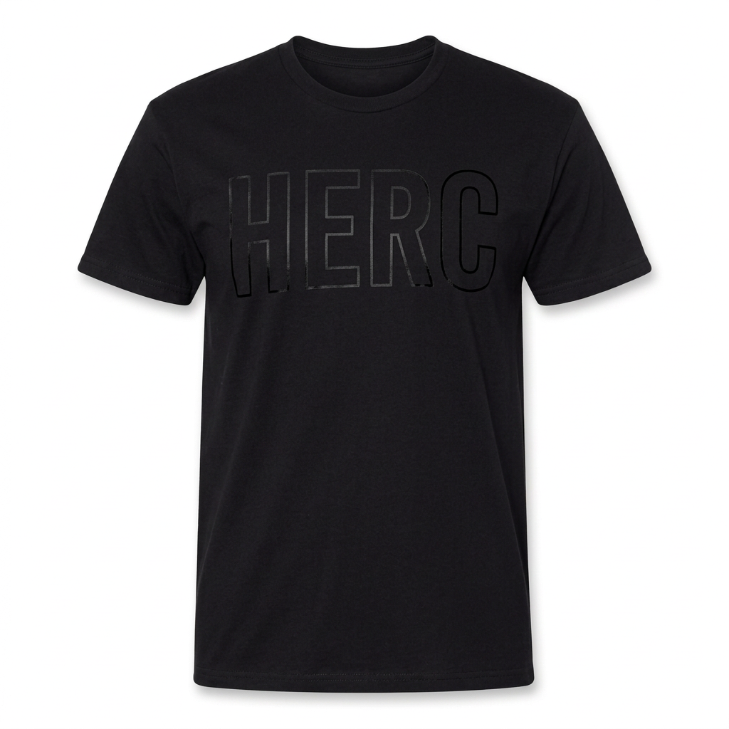 Solid Black shirt with Black outline