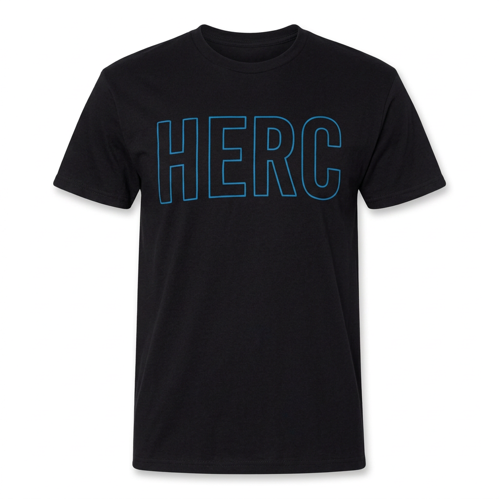 Solid Black shirt with Blue outline