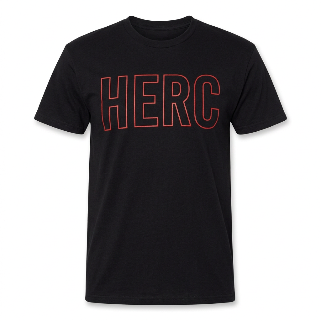 Solid Black shirt with Red outline