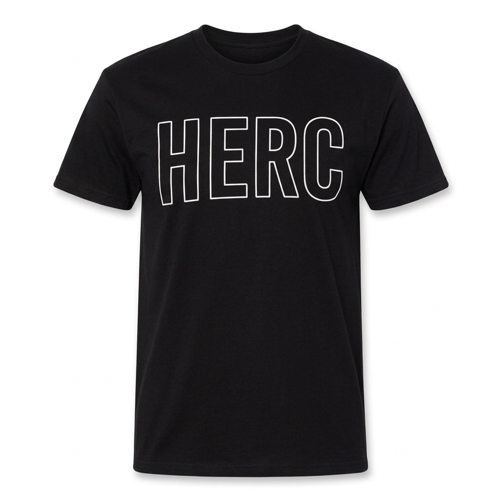 Solid Black shirt with White outline